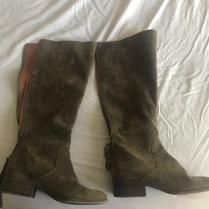 Size 7.5W Lucky brand mid calf boots olive green